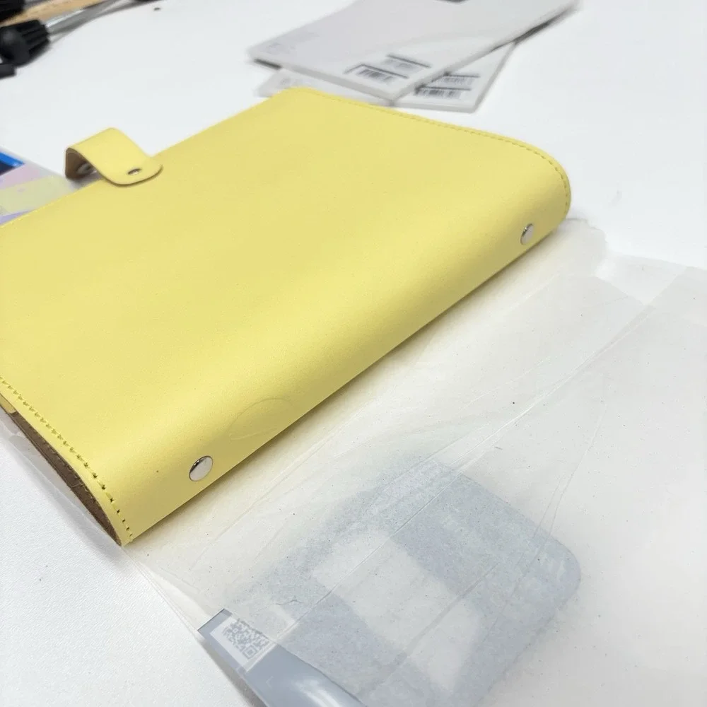 Filofax The Original A5 Leather Organiser Yellow Made in UK w/ Extras READ DESCR
